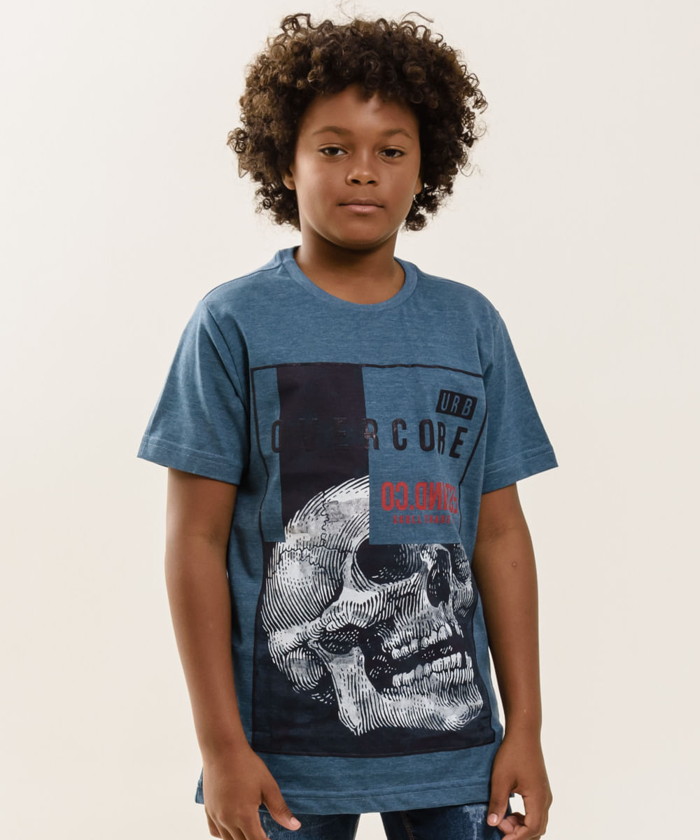 Camiseta-Juvenil-Masculina-Gangster-Estampada-Manga-Curta